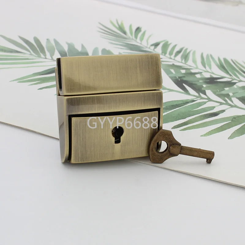 Top Trends: 1-5-20sets 3 Colors 42*42mm Rectangle Shape Key Locks For Handbag Metal Press Lock Purse Hardware Accept Mix Colors Shoppable Styles - Image 6