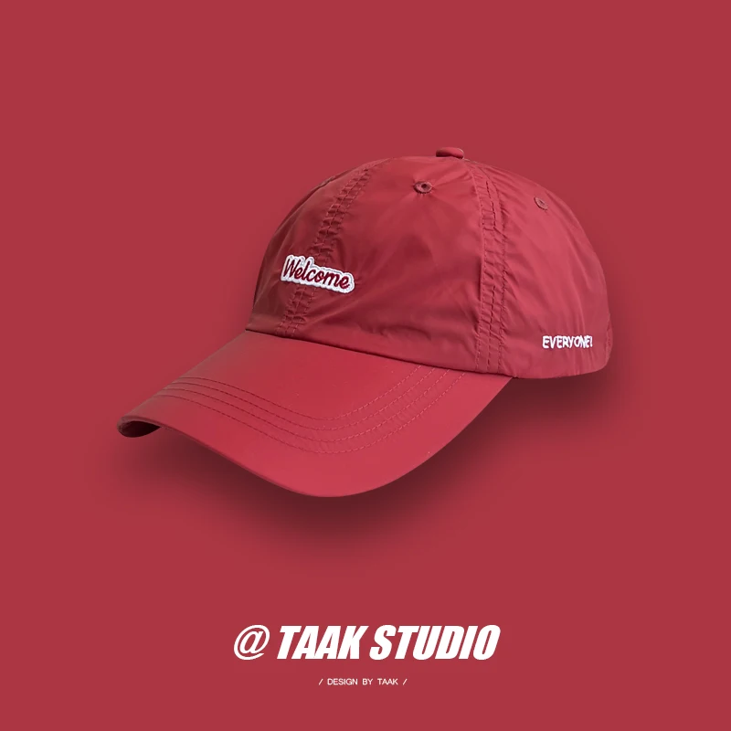 Top Trends: Outdoor Lightweight Quick-Drying Cap Red Baseball Cap Female Summer Korean Hipster Sun-Proof Peaked Cap Shoppable Styles