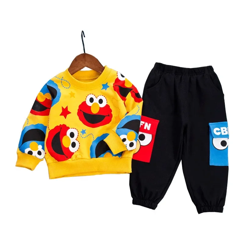 Top Trends: Spring Baby Boys Girls Casual Clothes Kids Cartoon T-Shirt Pants 2Pcs / Set Infant Cotton Clothing Set Children Fashion Tracksuit Shoppable Styles