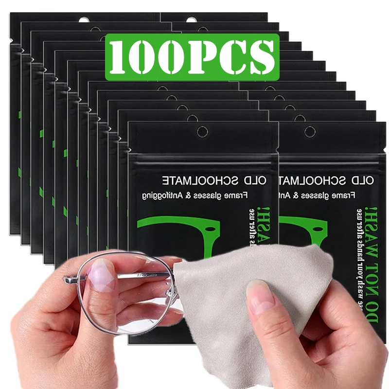 Top Trends: 100Pcs Reusable Anti-Fog Wipes Glasses Pre-moistened Antifog Lens Cloth Defogger Eyeglass Wipe Prevent Fogging For Glasses Lens Shoppable Styles