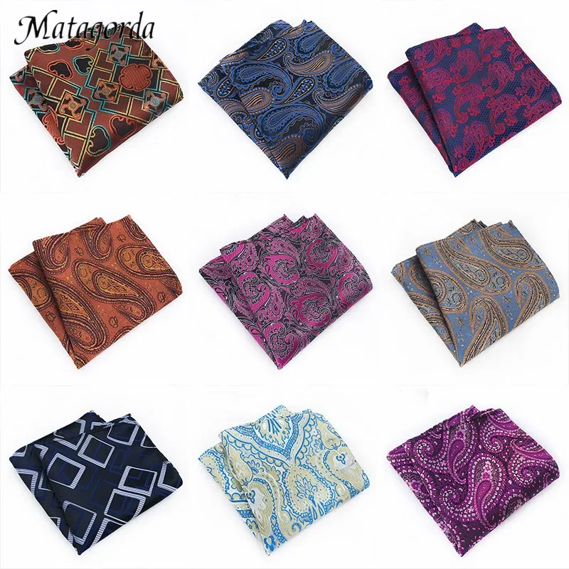 Top Trends: Matagorda Variety Of Trendy Men Hanky Pocket Squared Handkerchief Paisley Pringting Cashew Cocktail Cravat Gravata Accessory Shoppable Styles