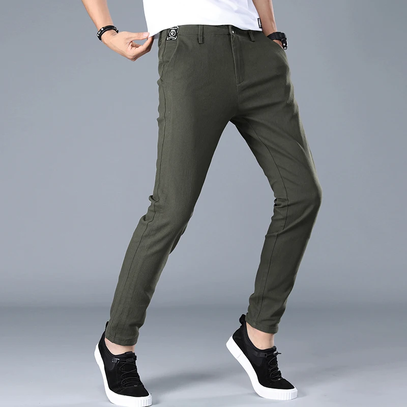 Top Trends: Lightweight Casual Pants Men Slim Fit Classic Stretch Trousers For Men Spring Autumn Joggers Solid Army Green Pants Male Shoppable Styles - Image 2