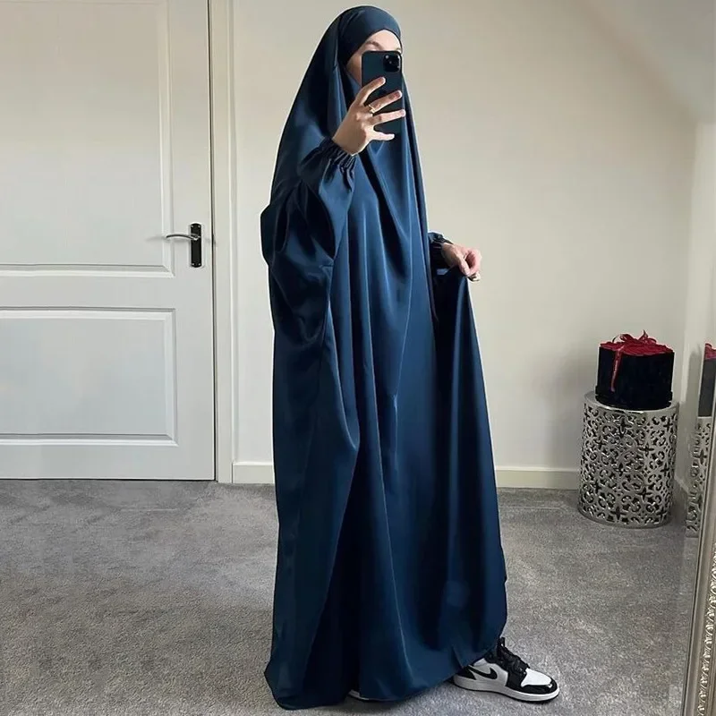 Top Trends: Ramadan Eid Hooded Abaya Women Prayer Garment Muslim Jilbab Loose Long Dress Abayas Dubai Turkey Islamic Clothes Djellaba Femme Shoppable Styles - Image 6