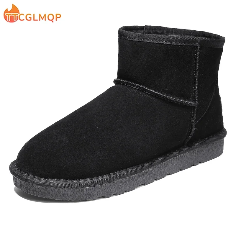 Top Trends: Winter Boots For Man Outdoor Slip On Snow Boots Non-slip Cotton Shoes Men Plus Velvet Keep Warm Casual Ankle Boots Plus Size 47 Shoppable Styles - Image 3