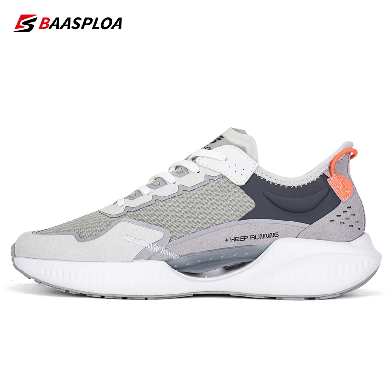 Top Trends: Baasploa Men Professional Running Shoes Breathable Sneakers Antiskid Mesh Sport Tennis Lightweight Male Walking Shoes 2023 New Shoppable Styles