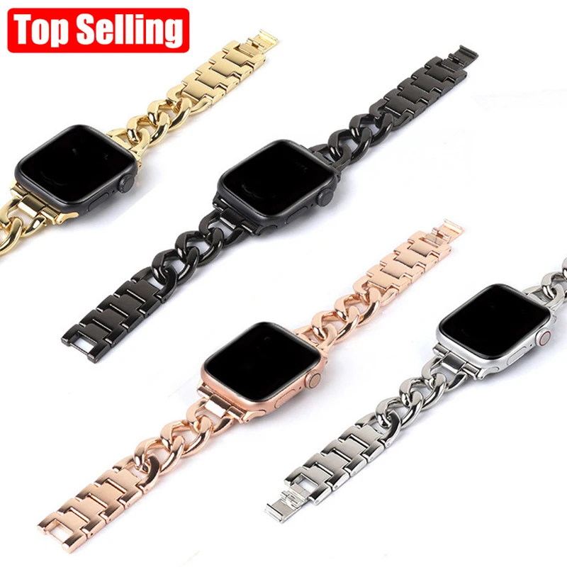 Top Trends: Strap For Apple Watch Ultra 49mm Band Chain 45mm 42mm 44mm Woman Metal Steel Iwatch Series 8 7 6 Se 5 4 3 41mm 38mm 40mm Correa Shoppable Styles