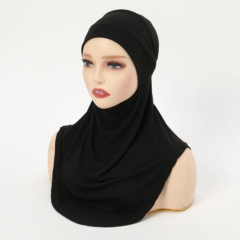 Top Trends: Solid Color Full Cover Scarf Cap Underscarf Neck Head Bonnet Hat Elastic Comfortable Shawl Cap Turbans For Women Girls Shoppable Styles