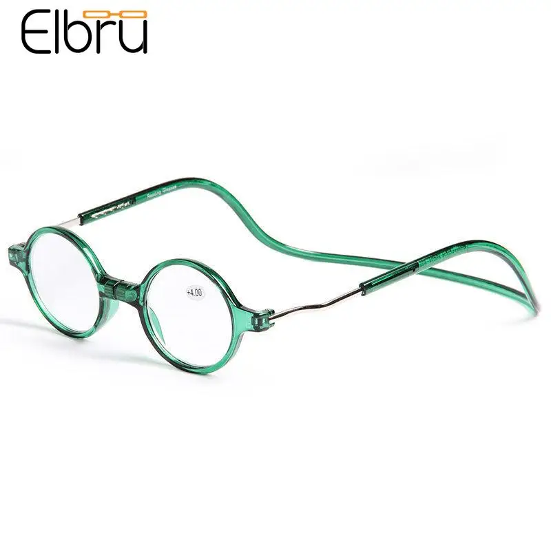 Top Trends: Elbru Magnetic Reading Glasses Men Women Hang Neck Magnetic Round Presbyopia Glasses Reading Eyeglasses Diopters + 1+ 2+ 3+ 4 Gafas Shoppable Styles - Image 4