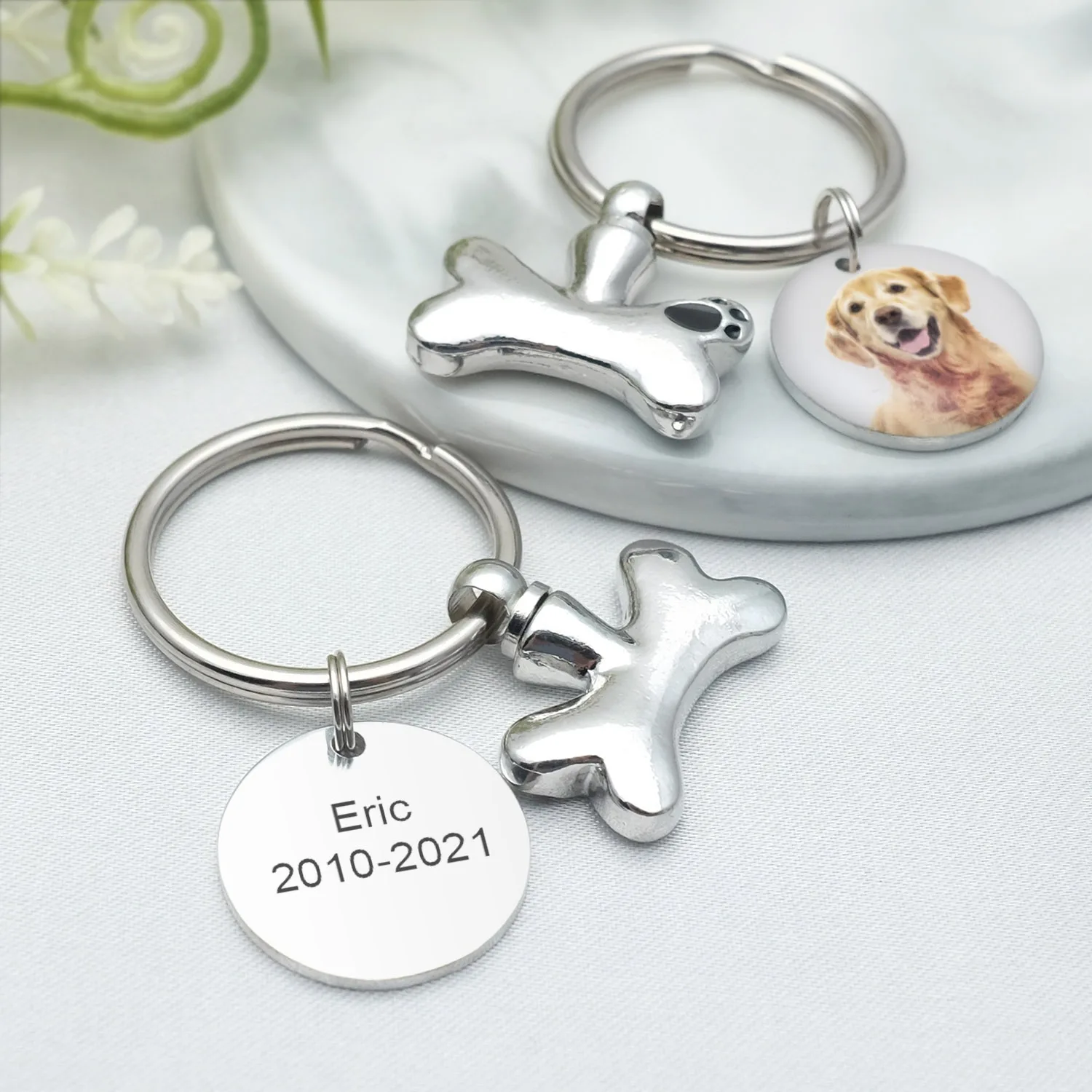 Top Trends: Personalized Pet Urn Keychain Dog Urn Key Chain Pet Memorial Cat Cylinder Cremation Urn Keyring Pet Photo Keepsake Ashes Jewelry Shoppable Styles - Image 2