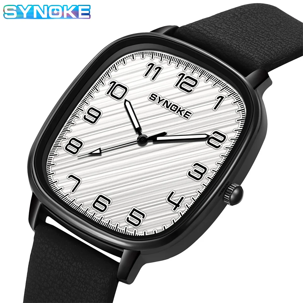 Top Trends: Watch For Men SYNOKE Top Brand Alloy Case With Leather Strap Suitable For Middle-aged And Elderly People Shoppable Styles