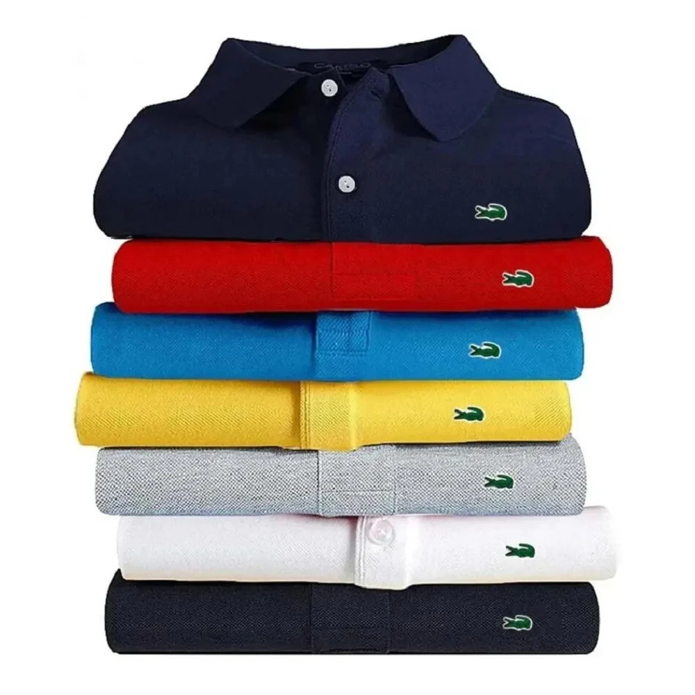 Top Trends: 2024 New Men Polo Shirt Casual Business Tops Embroidery Polos Shirts Mens Short Sleeve Polo Homme Fashion Slim Lapel Tees S-6XL Shoppable Styles