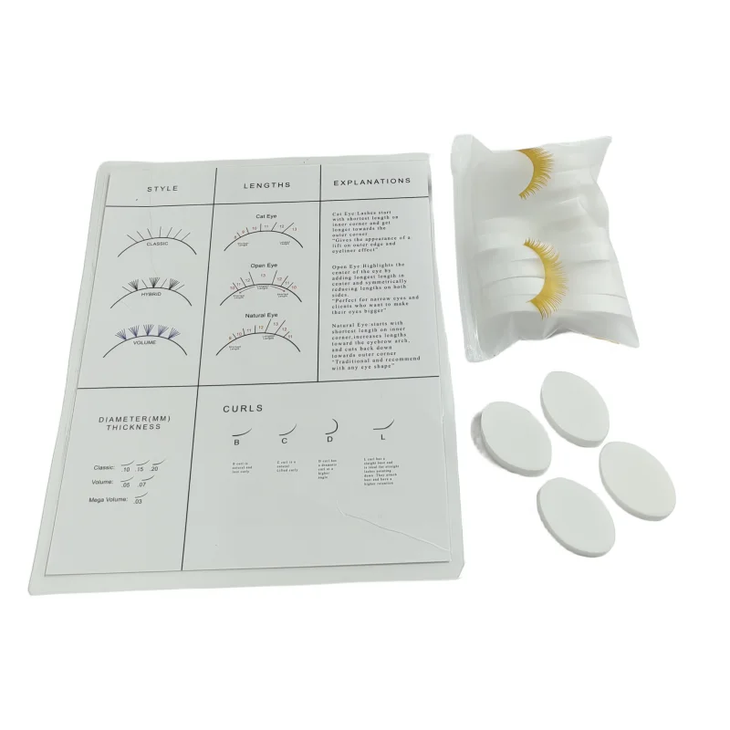 Top Trends: 1PCS Practice Chart Beginner Lash Map Plus 20 Pcs Eye Shape Sponge For Eyelash Extension Reusable Private Label Available Shoppable Styles