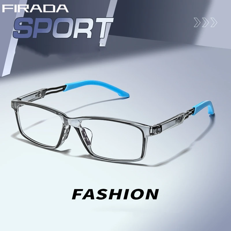 Top Trends: FIRADA 2023 Fashion Eyewear Retro Square TR Basketball Sports Eyeglasses Myopia Optical Prescription Glasses Frame For Men 6201G Shoppable Styles