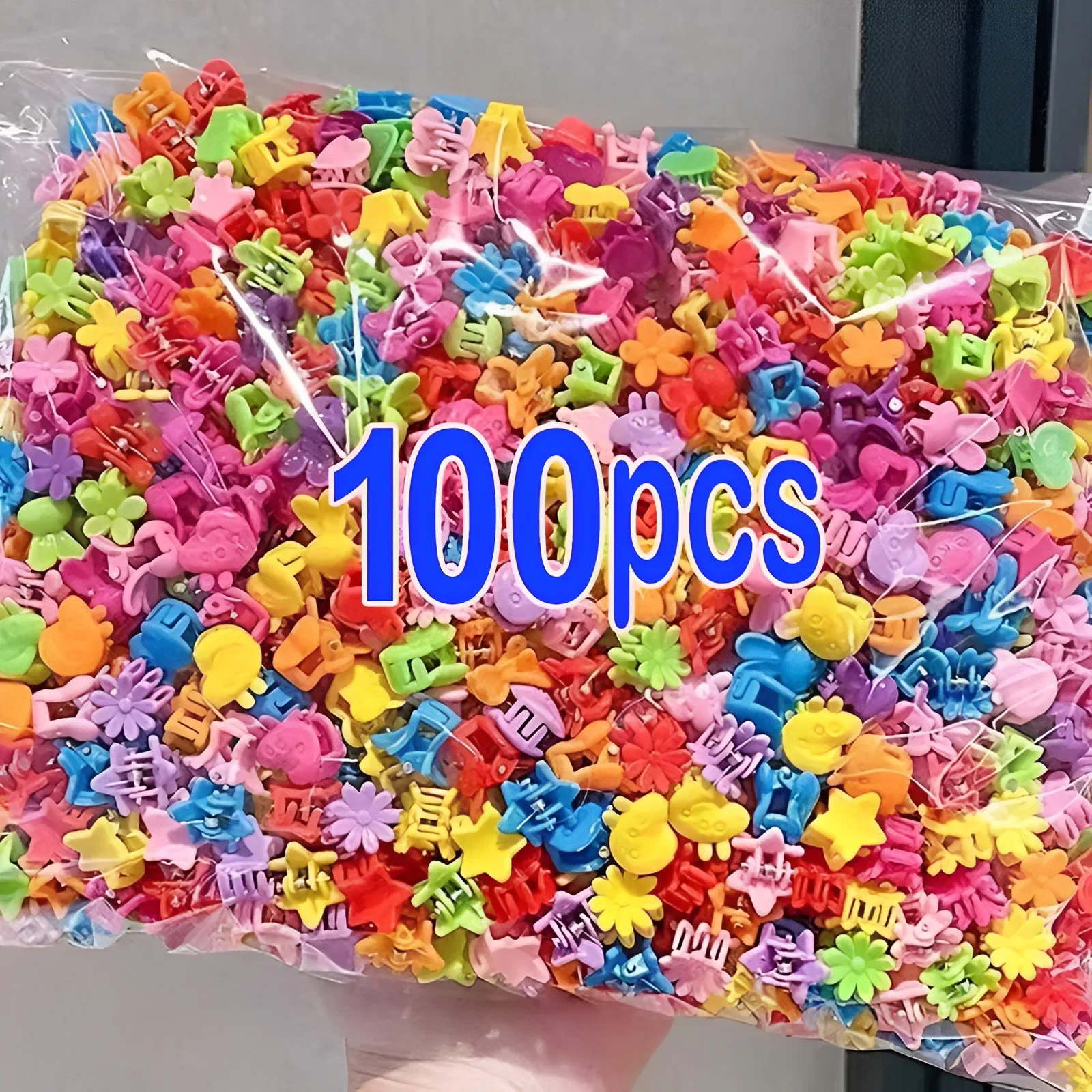 Top Trends: 20-100Pcs Small Colorful Hair Claws Girls Cute Flower Star Heart Mickey Hair Clips Hair Accessories Kids Cartoons Headwear Gifts Shoppable Styles