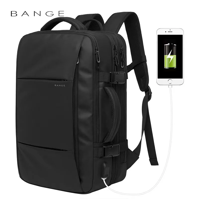 Top Trends: BANGE Expandable Travel Business Laptop Men&#039;s Backpack Large Capacity Waterproof External USB Charging Port Bag Shoppable Styles