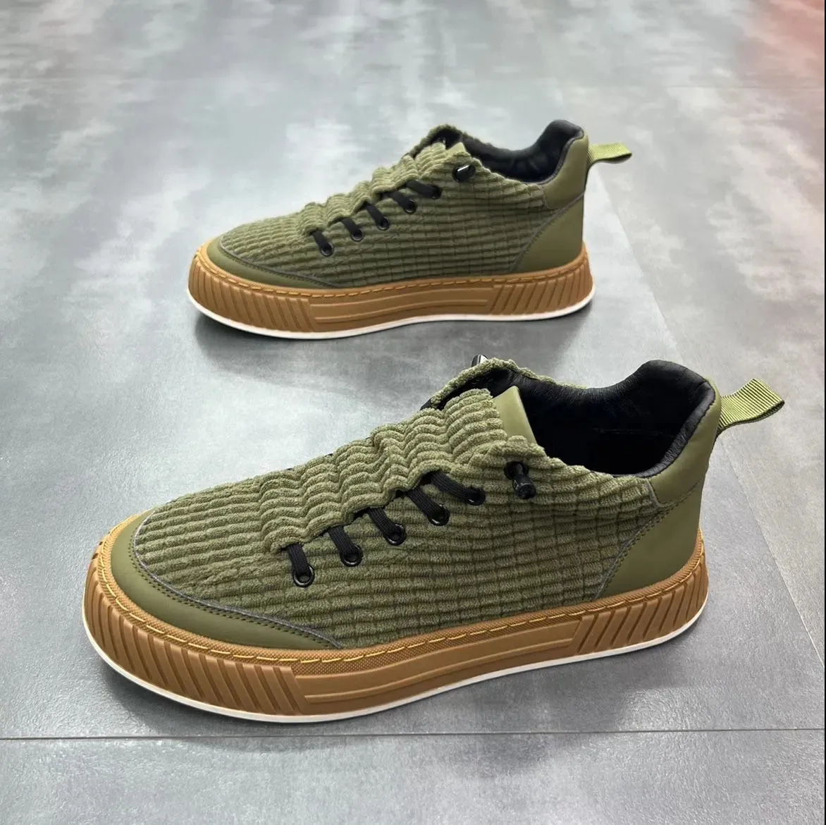 Top Trends: New Men's Casual Shoes Fashion Thick Sole Sneakers Flat Non-slip Sports Running Shoes Comfortable High Top Men's Shoes Shoppable Styles