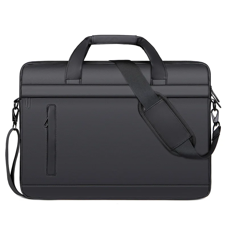 Top Trends: Men's Thin Briefcases For Men Handbags Waterproof Large Capacity Briefcase Shoulder Strap Laptop 15.6 Inch Black CrossbodyBag Shoppable Styles