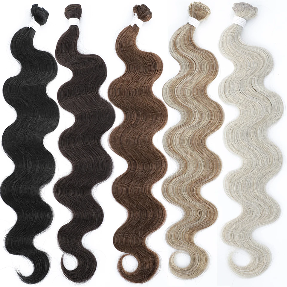 Top Trends: Colorful Body Wave Hair Bundles 613 Piano Blonde Natural Synthetic Hair Extensions Ombre Thick Ponytail Loose Deep Hair Weaving Shoppable Styles