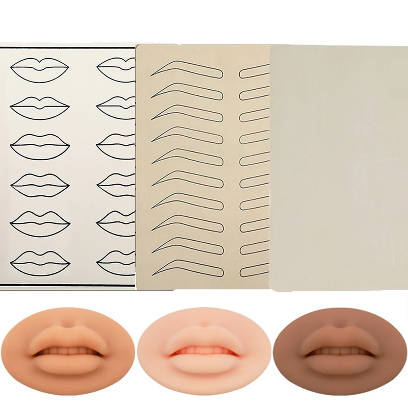 Top Trends: 1PCS Lips Eyebrow Tattoo Skin Latex Practice Microblading Blank Practice Tattoo Fake Skin Beginner Special Lips Designs Supplies Shoppable Styles