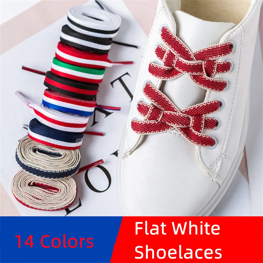 Top Trends: Fashion Blue Red White Mixed Color Polyester Shoelaces Women Men High-top Canvas Casual Sneakers Shoe Laces Strings Shoppable Styles