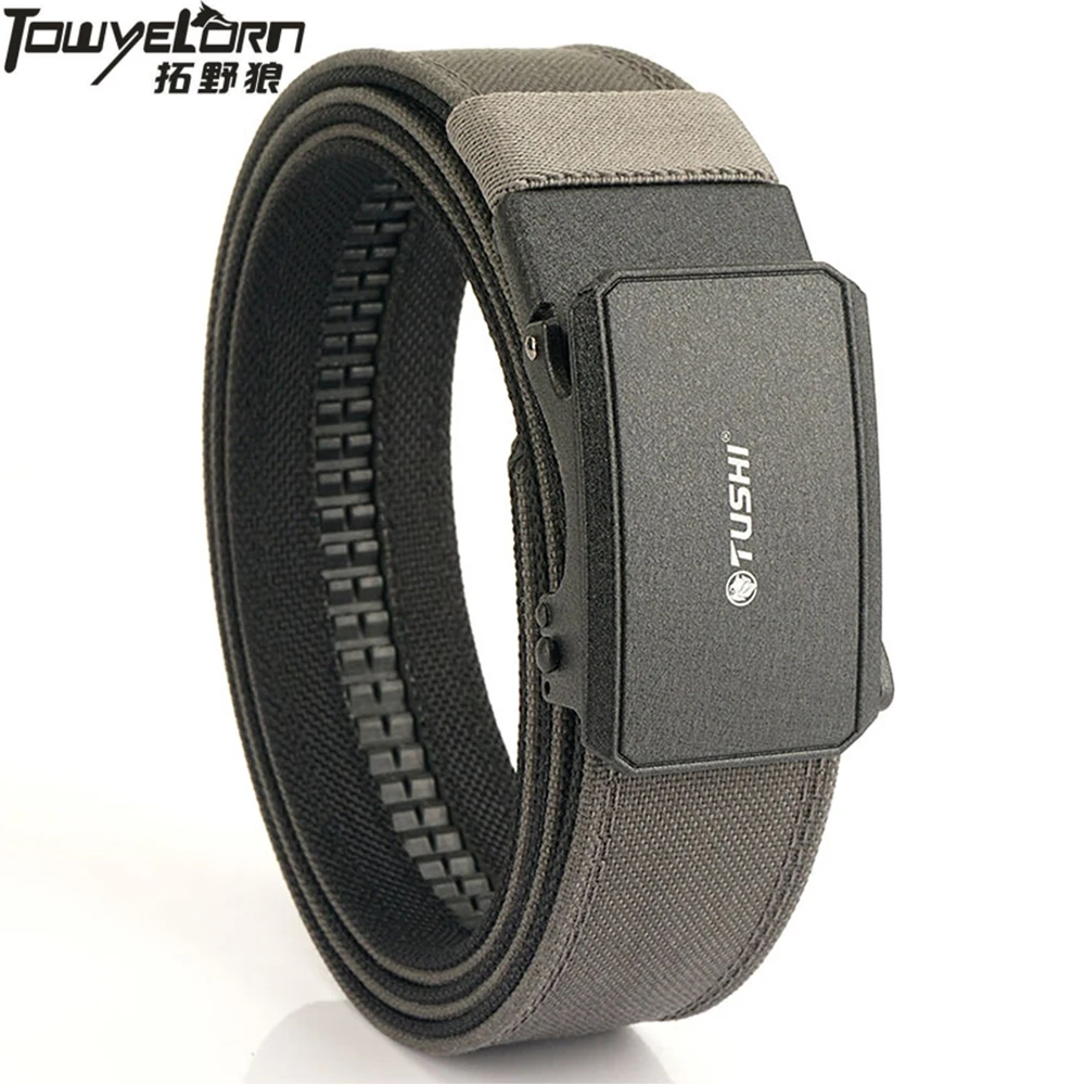 Top Trends: TOWYELORN New Hard Gun Belt For Men And Women Alloy Automatic Buckle Tactical Outdoor Belt 1100D Nylon Military IPSC Belt Male Shoppable Styles