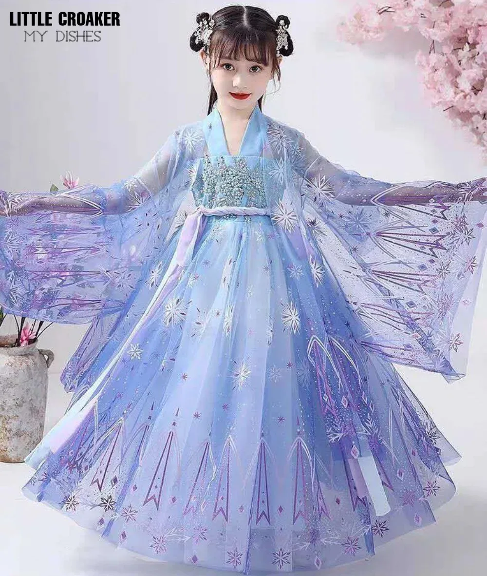 Top Trends: Chinese Jacket Girl Folk Dance Outfit Performance Chinese Costume Kids Children Fairies Tang Dynasty New Year Clothes For Girls Shoppable Styles