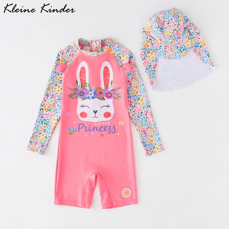 Top Trends: Swimsuit Kids Girl Long Sleeves Swimwear For Girls Cartoon Rabbit UPF50 UV Protection Children&#039;s Bathing Suit Beach Clothes Baby Shoppable Styles