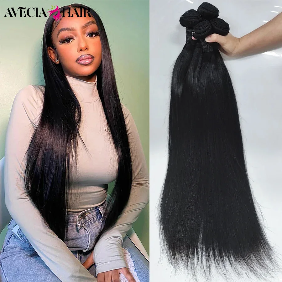 Top Trends: 36 38 40 Inch Human Hair Bundles 10A Indian Hair Bundles Straight Bundles Human Hair Extensions Raw Hair Bundles 30 Inch Bundles Shoppable Styles