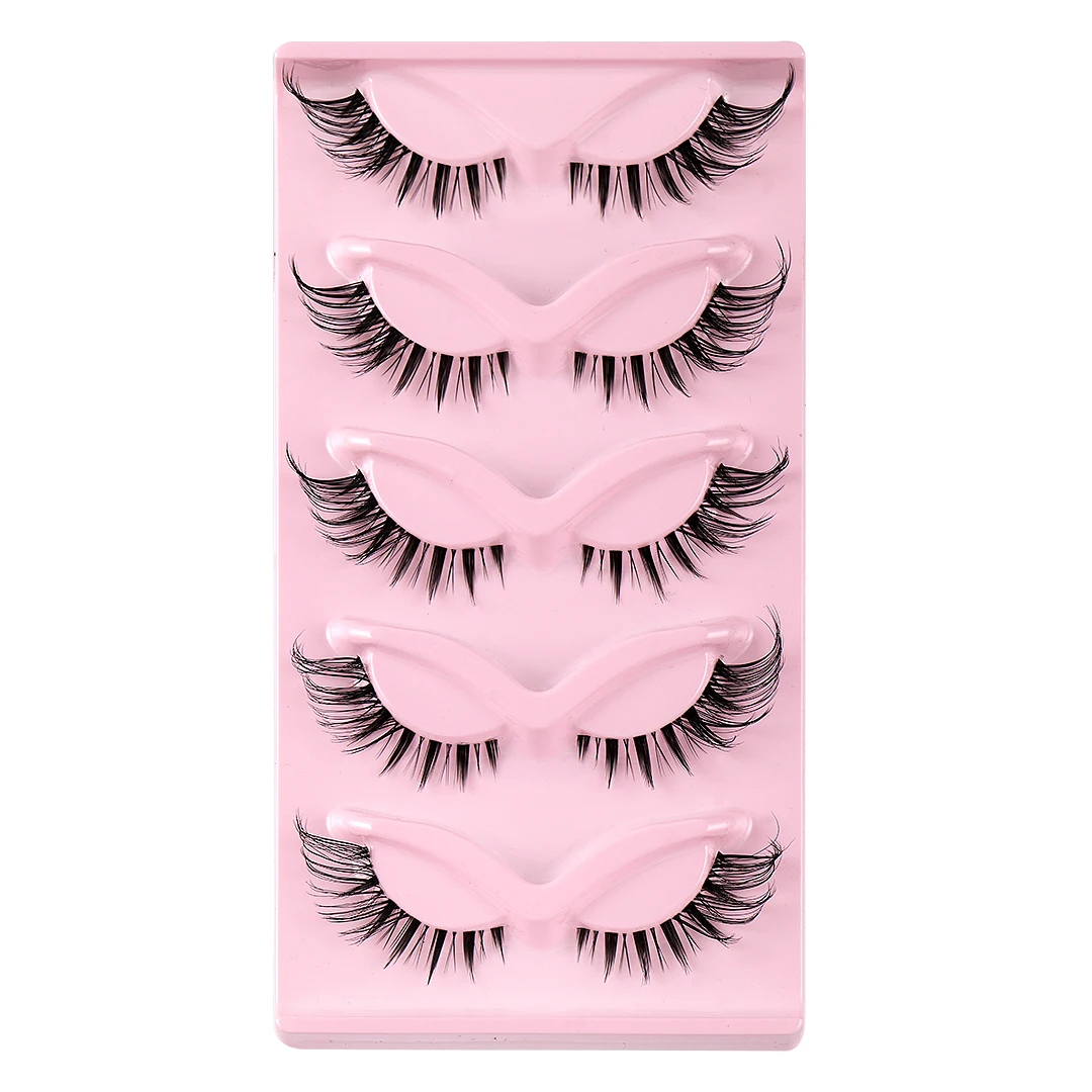 Top Trends: 5 Pair 3D Cat Eye Lashes Fox Eye Fluffy Soft Natural Mink False Eyelashes Faux Makeup Fake Eyelash Shoppable Styles