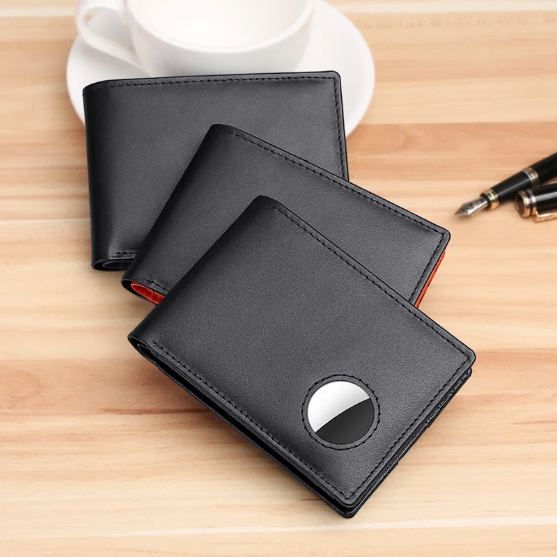 Top Trends: Carteira Masculina Retro Minimalist Men's AirTag Wallet RFID Wallet Multi Card Holder For Apple AirTag Genuine Leather Purse Men Shoppable Styles