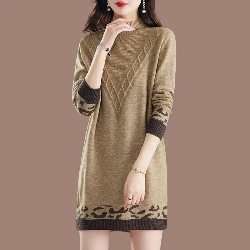 Top Trends: Women's Jumper Wool Knitted Loose Sweater Tunics Winter Long Sleeve Loose Turtleneck Thickening Soft Comfort Knitwear M-6XL Shoppable Styles - Image 2