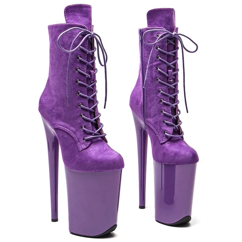 Top Trends: Leecabe Suede Upper Sexy Boots 23CM / 9inches High Heels Platform Pole Dance Shoes Shoppable Styles