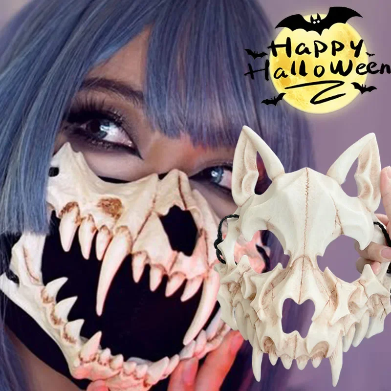 Top Trends: 2024 Skull Mask Bone Mask Dress-Up Costumes For Halloween Party Mask Helmet Halloween Horror Cosplay Party Decor Accessories Shoppable Styles