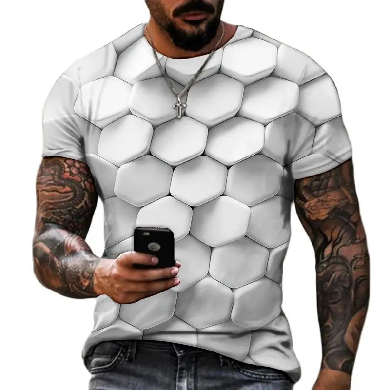 Top Trends: 3D T Shirt For Men Fashion Hip Hop O-neck Short Sleeve Tops Abstract Harajuku Men&#039;s T-shirts Oversized Tees Shirt Man Clothing Shoppable Styles