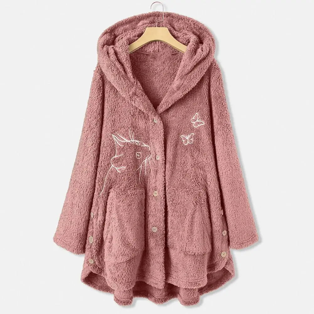 Top Trends: Cardigan Stylish Soft Cozy Cat Pattern Women Winter Coat Outwear Women Hoodie Coat Warm For Outdoor Shoppable Styles - Image 5