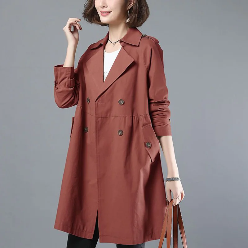 Top Trends: Fashion Loose Button Spliced Pockets All-match Trench Women&#039;s Clothing 2023 Autumn New Casual Tops Solid Color Commute Coats Shoppable Styles