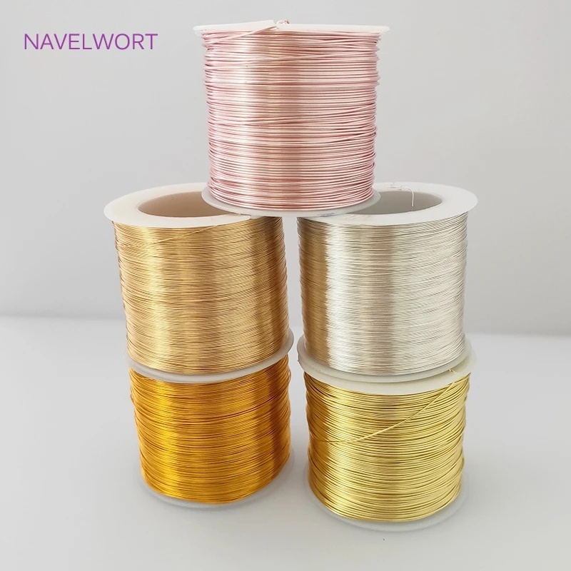 Top Trends: DIY Jewelry Making Wire 0.2mm-1mm 14k / 18k Real Gold Plated Copper-Wire For Handmade Wire Jewelry Crafts Shoppable Styles - Image 2