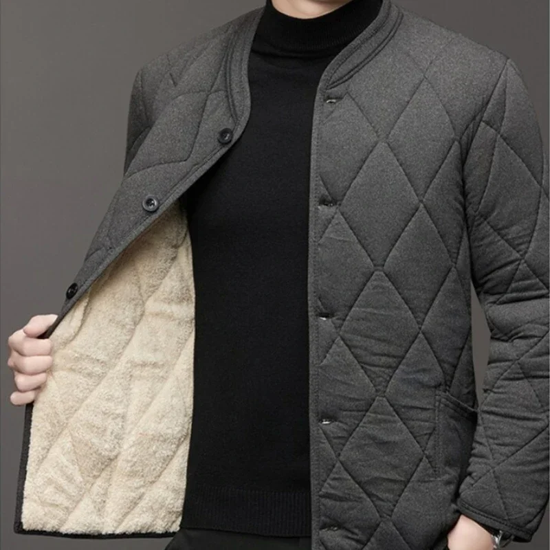 Top Trends: 2023 New Men&#039;s Lamb Fleece Coat Men&#039;s Cotton Coat Winter Thickened Cotton Coat Large Plush Dad&#039;s Winter Cotton Coat Shoppable Styles