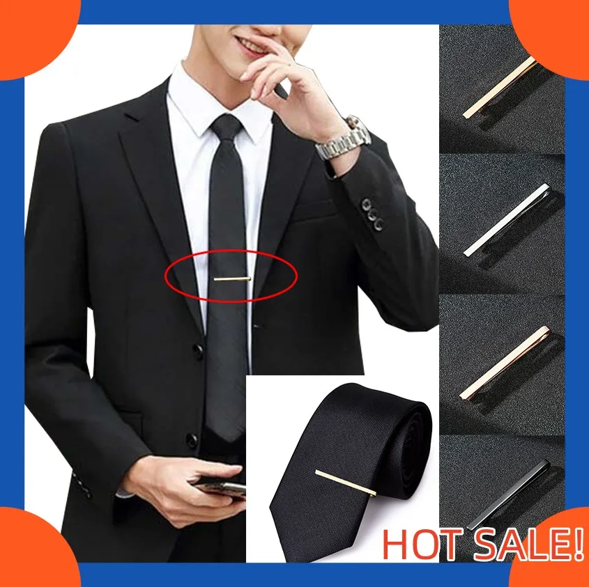 Top Trends: Tie Clips Men's Metal Necktie Dress Shirts Tie Pin For Wedding Ceremony Bar Gold Tie Clasp Man Practical Necktie Accessories Shoppable Styles