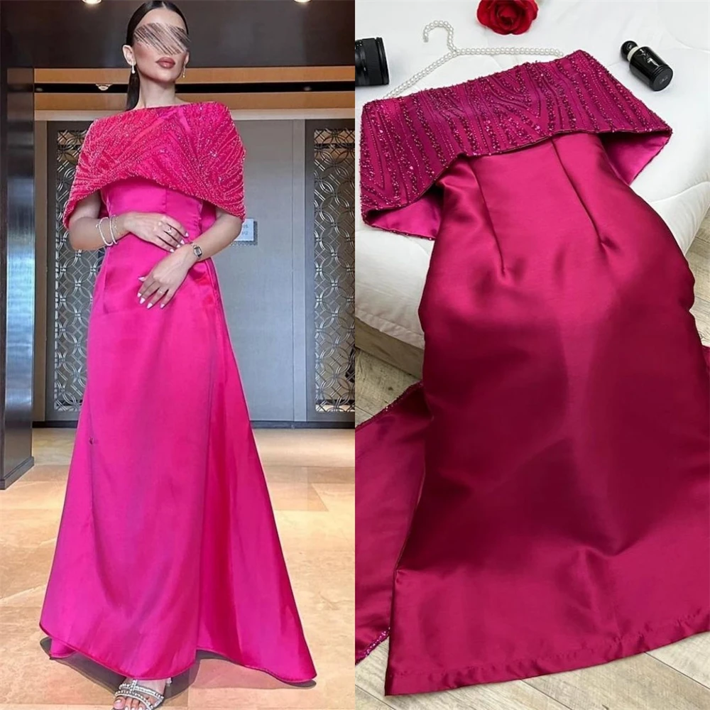 Top Trends: Prom DressesHigh Quality Poretrait SheathParty Sequin Bows Draped Satin Occasion Evening Gownvestidos Para Mujer فستان سهرة نسائ Shoppable Styles