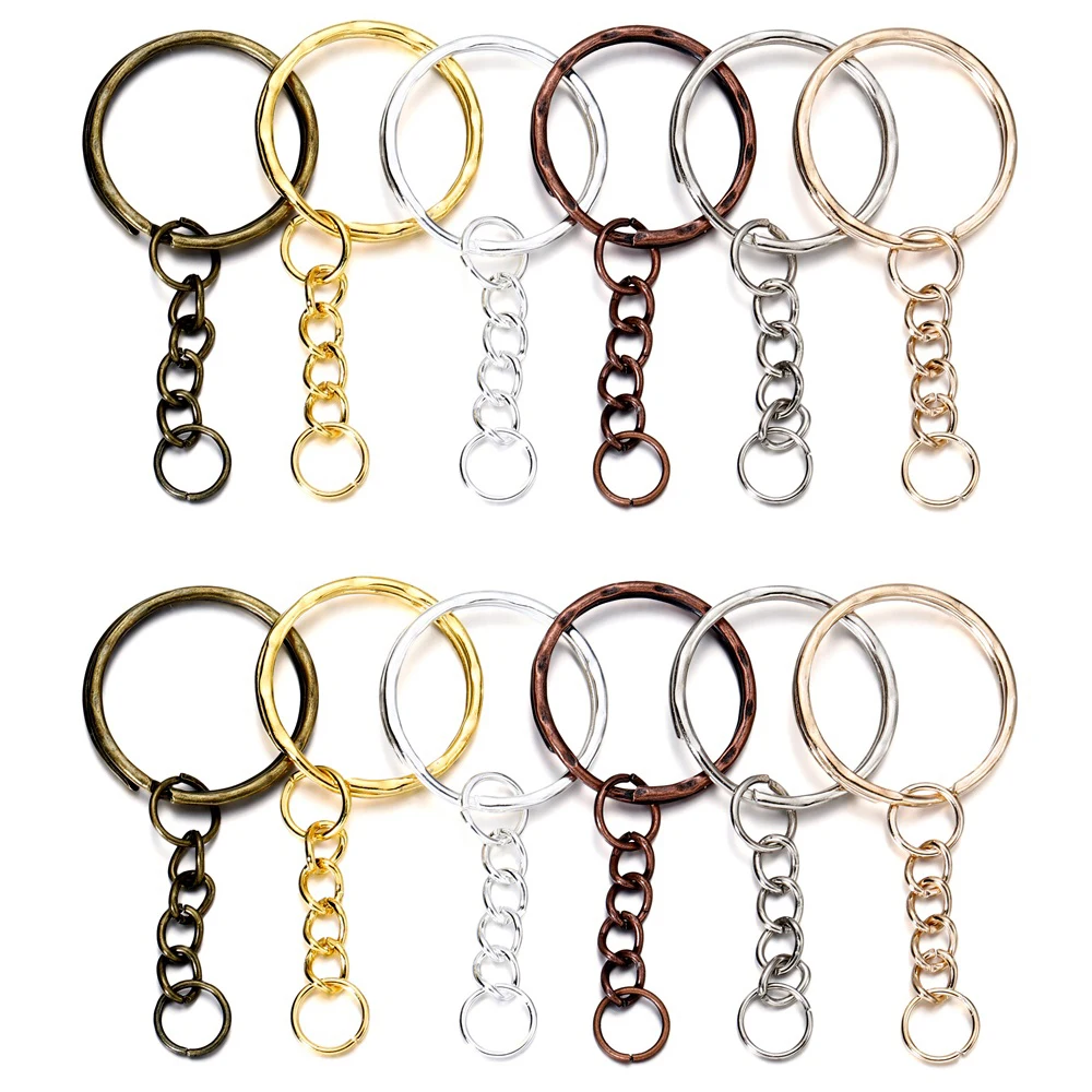 Top Trends: 20 / 50Pcs Key Ring Key Chain Round Split Keyfob Keyrings With Jump Ring For Keychain Pendants DIY Jewelry Making Accessories Shoppable Styles