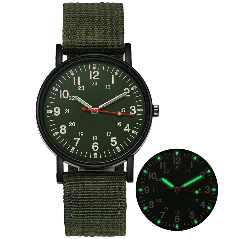 Top Trends: Luminous Nylon Band Military Watch Men Army Wrist Quartz Sports Shock Resistant Wristwatches Shoppable Styles