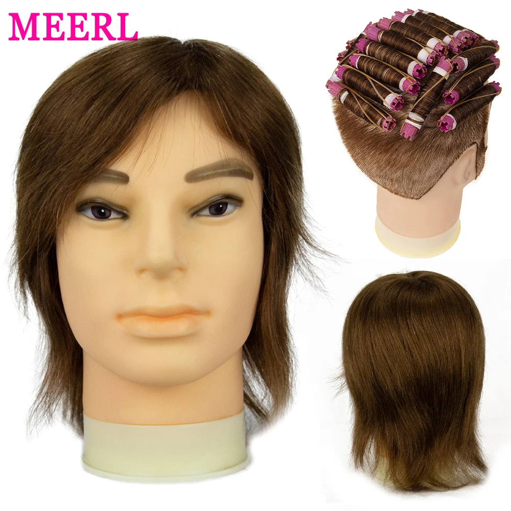 Top Trends: Male Mannequin Head With100% Human Hair Cosmetology Manikin Head For Cutting Styling Doll Head For Hair Styling With Clamp Stand Shoppable Styles