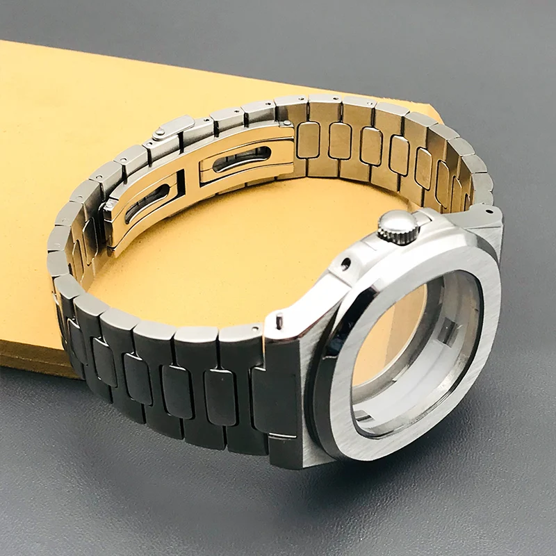 Top Trends: 42mm Nautilus Watch Case Seiko NH35 Replace Case Fit NH35 NH36 7S26 PT5000 Movement Installed Stainless Steel Watch Strap Shoppable Styles