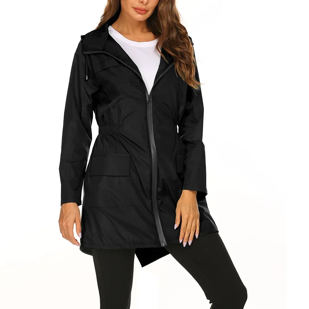 Top Trends: Women&#039;s Lightweight Raincoat Outdoor Waterproof Hooded Jacket Solid Windbreaker Female Long Hiking Climbing Rain Jackets Outwear Shoppable Styles