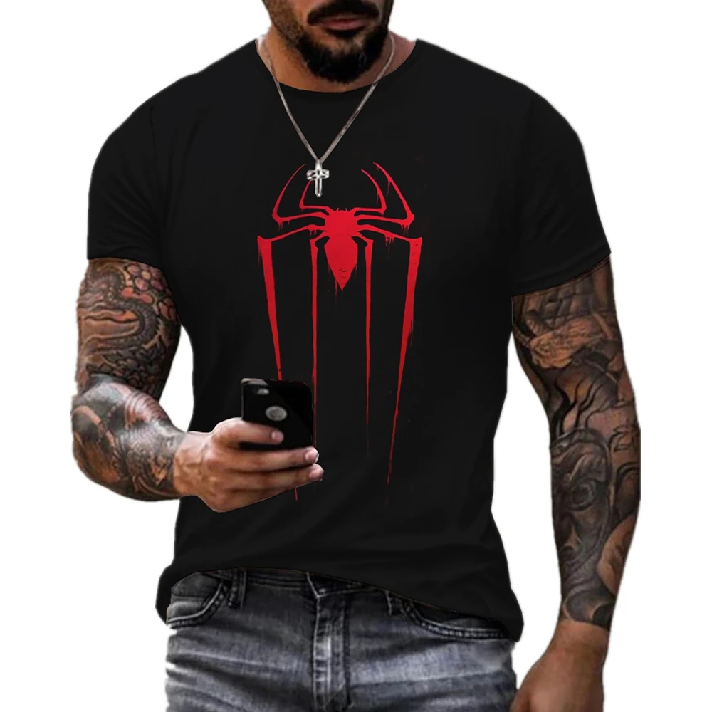 Top Trends: 2023 Summer New Cool Red Spider 3D Print T-shirt Spider Sketch Printed Men Short Sleeve O-Neck Men's Clothing Gym Breathable Shoppable Styles