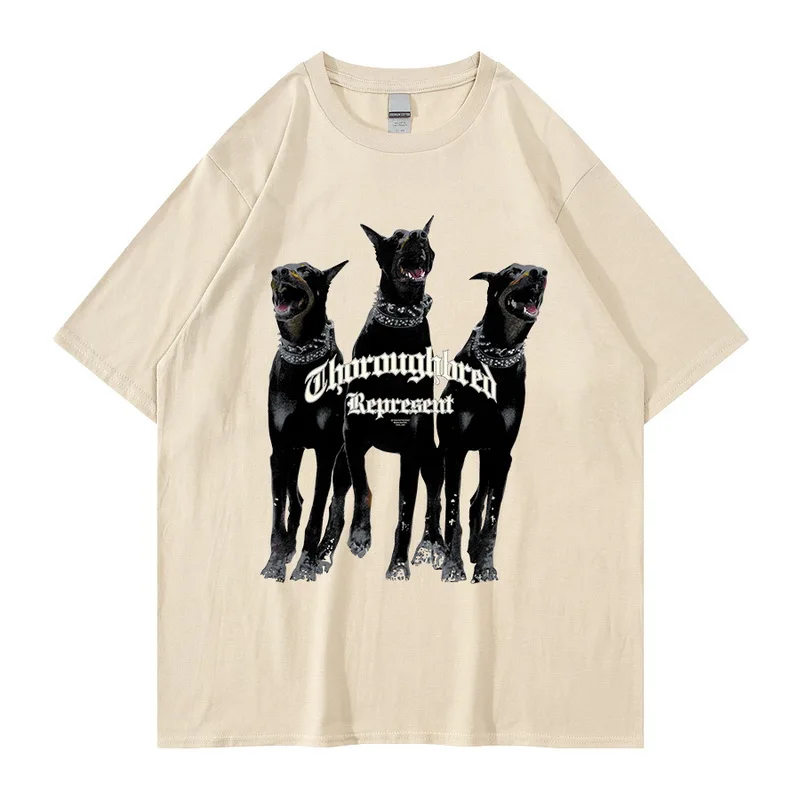 Top Trends: Harajuku T-Shirt Men&#039;s 2022 Summer Dog Letter Printed T Shirt Hip Hop Streetwear Cotton Loose Top Tees Shoppable Styles