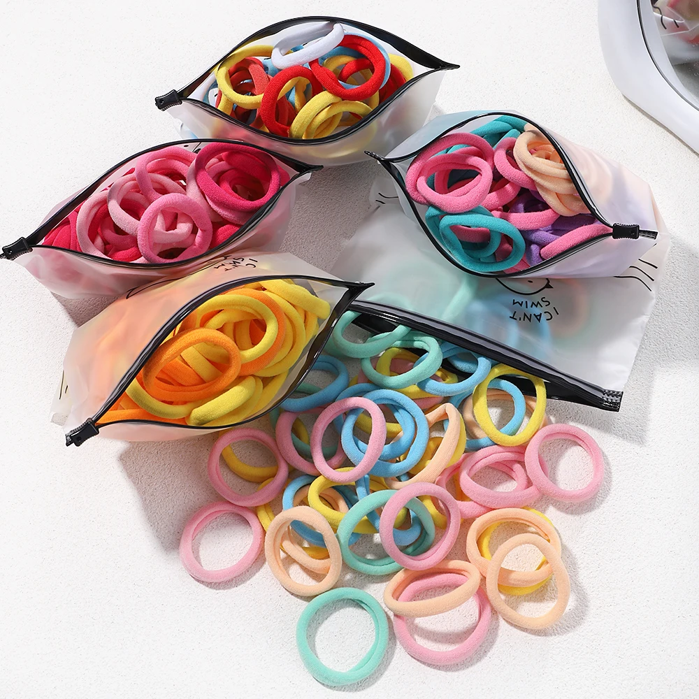 Top Trends: 30 / 50pcs Girls Solid Color Big Rubber Band Ponytail Holder Gum Headwear Elastic Hair Bands Korean Hair Accessories Ornaments Shoppable Styles - Image 2