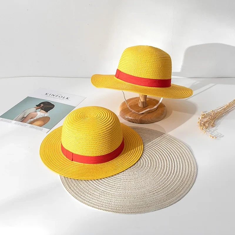 Top Trends: 2024 Luffy Straw Hat Anime Cartoon Cosplay Caps Accessories Summer Sun Hat Sunshade Parent-Child Hat Luffy Hat For Women Men Shoppable Styles - Image 6