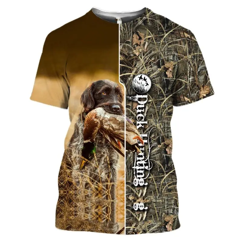 Top Trends: 3D Wild Boar Print T Shirt For Men Outdoor Jungle Hunt Reed Camouflage T-Shirt Casual O-neck Short Sleeve Funny Deer Pattern Tee Shoppable Styles - Image 6